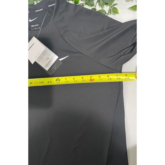Nike Swim Dri-FIT Mens UPF 40+ Rash Guard Shirt Large Black Polyester - Picture 13 of 15